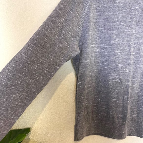 Theory Sanders Glider Long Sleeve Pullover Crew Neck Sweater Heathered Gray - Picture 3 of 6